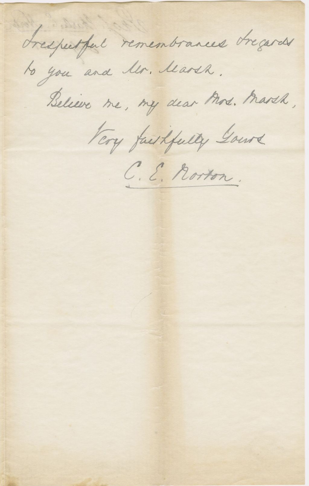 Miniature of Letter from CHARLES ELIOT NORTON to CAROLINE CRANE MARSH, dated July 27, 1881.