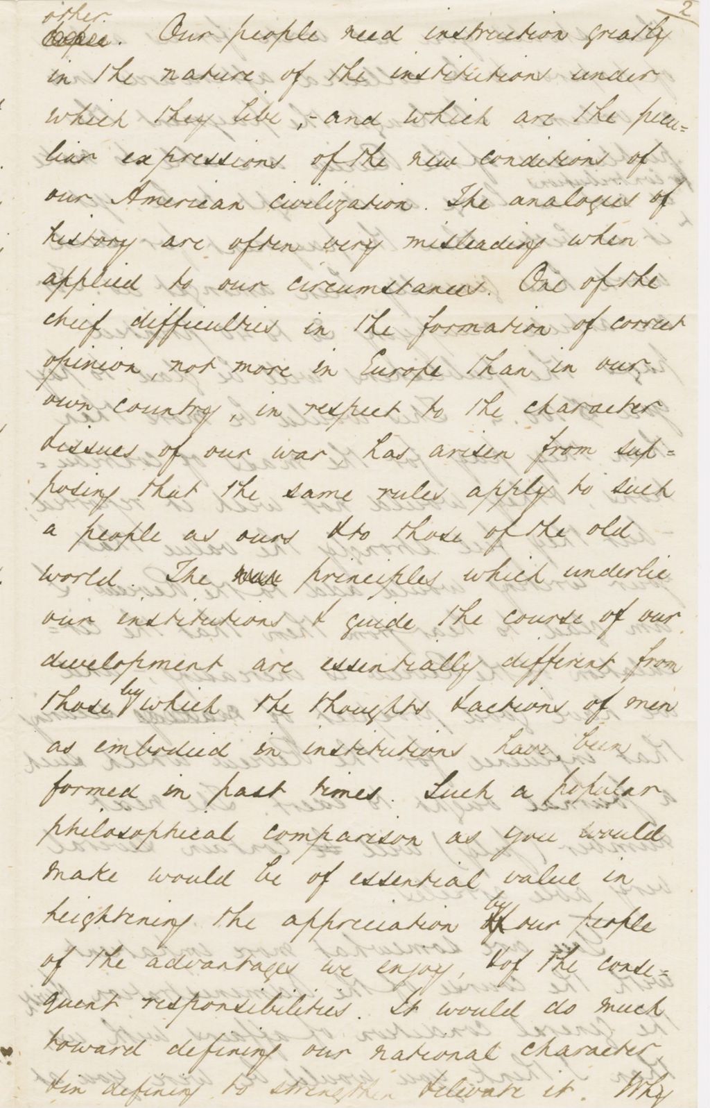 Miniature of Letter from CHARLES ELIOT NORTON to GEORGE PERKINS MARSH, dated April 19, 1864.