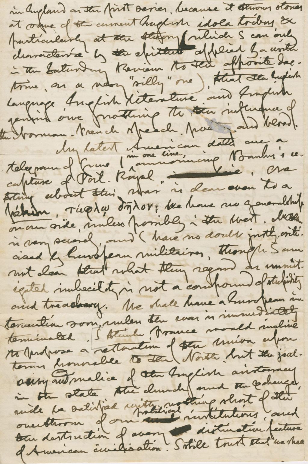 Miniature of Letter from GEORGE PERKINS MARSH to CHARLES ELIOT NORTON, dated June 12, 1862.