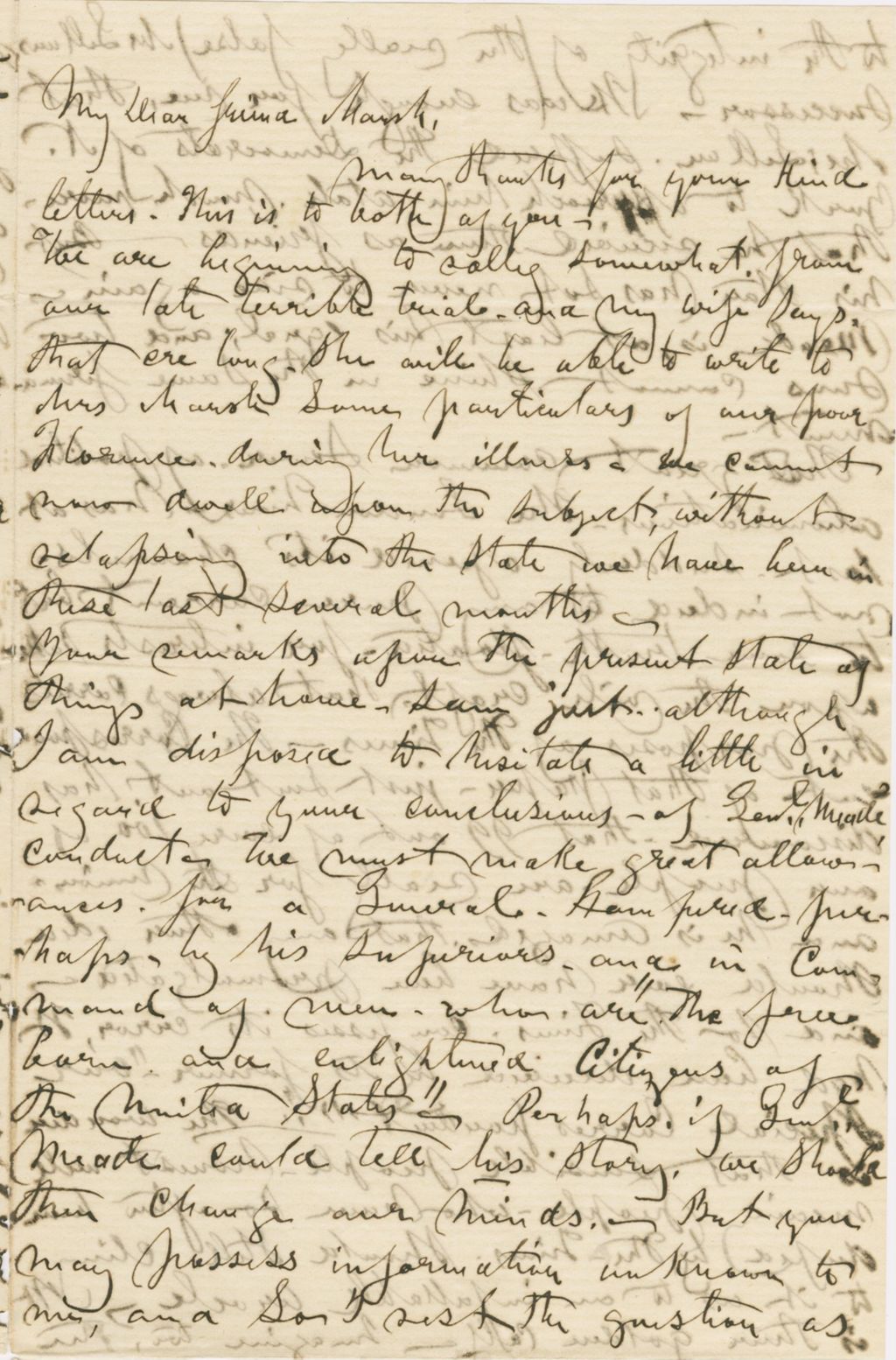 Miniature of Letter from GEORGE PERKINS MARSH to HIRAM POWERS, dated August 7, 1863.