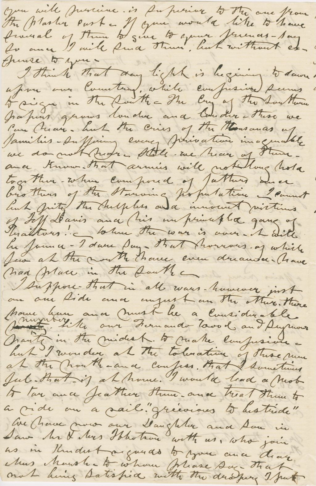 Miniature of Letter from HIRAM POWERS to GEORGE PERKINS MARSH, dated February 9, 1864.