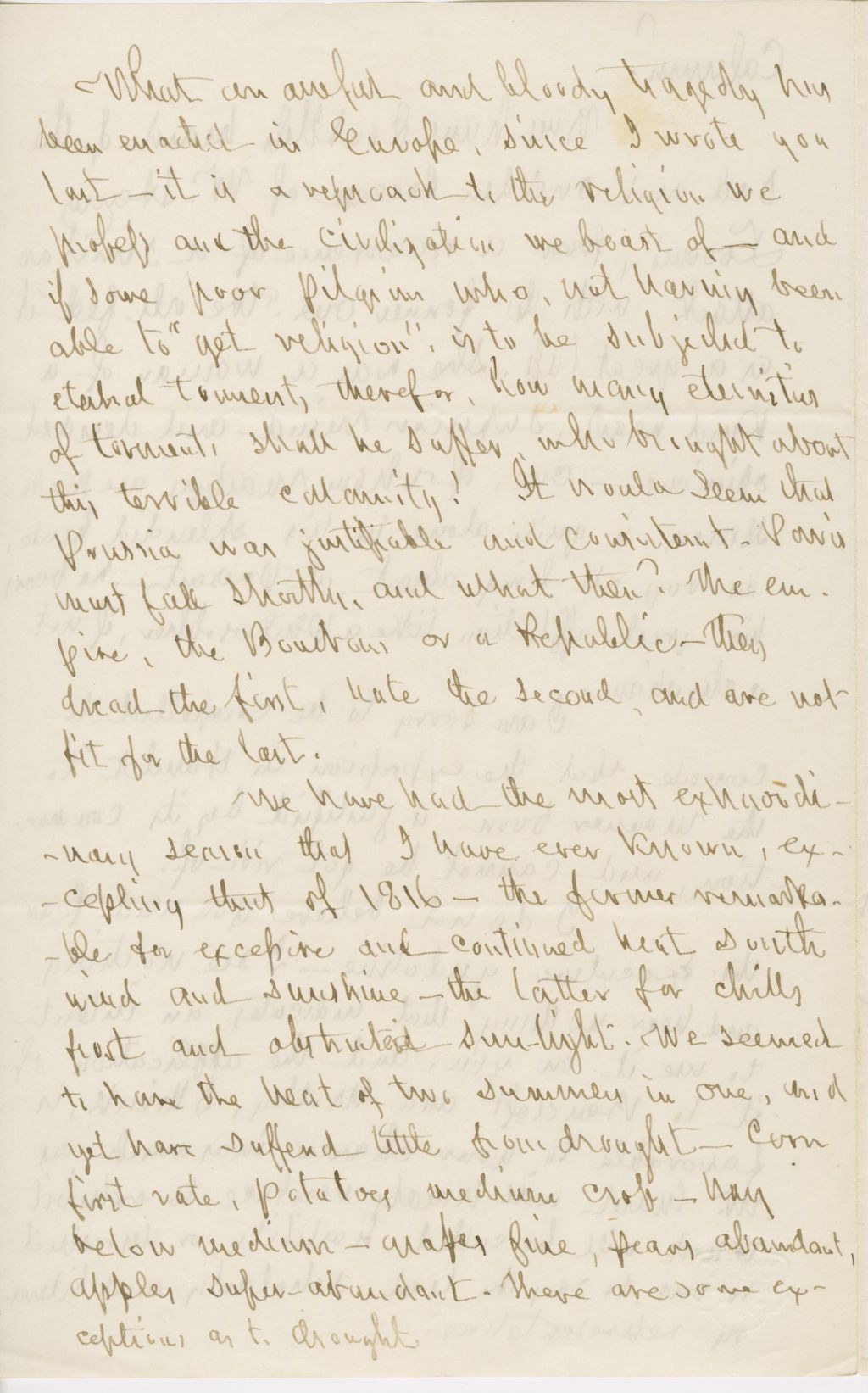 Miniature of Letter from JOHN NORTON POMEROY to GEORGE PERKINS MARSH, dated November 1, 1870.