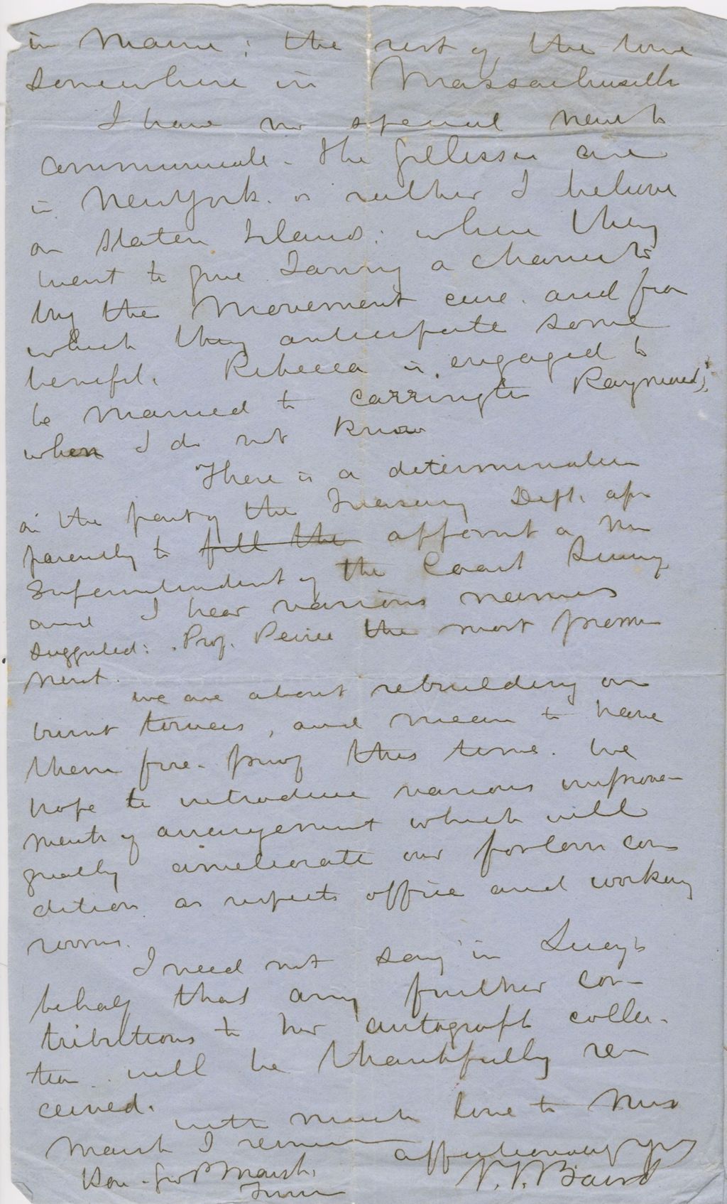 Miniature of Letter from SPENCER FULLERTON BAIRD to GEORGE PERKINS MARSH, dated June 25, 1865.