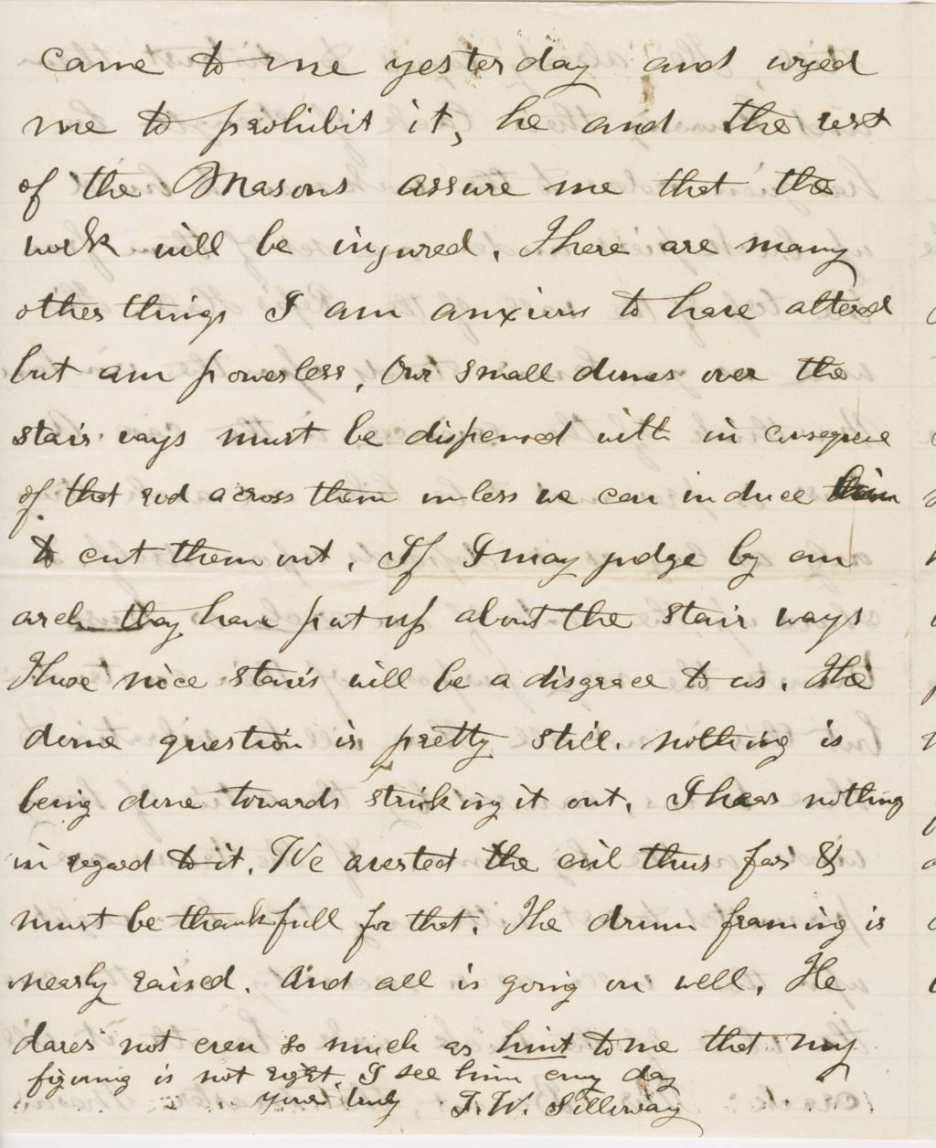 Miniature of Letter from THOMAS WILLIAM SILLOWAY to GEORGE PERKINS MARSH, dated August 4, 1858.