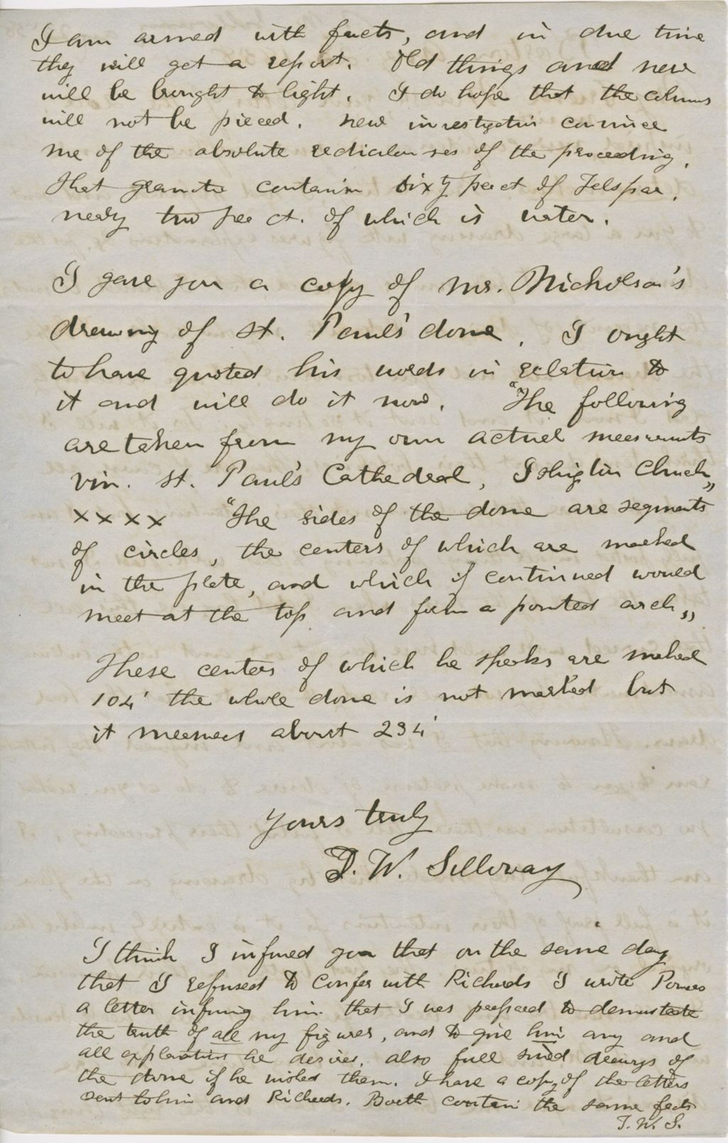 Miniature of Letter from THOMAS WILLIAM SILLOWAY to GEORGE PERKINS MARSH, dated August 23, 1858.
