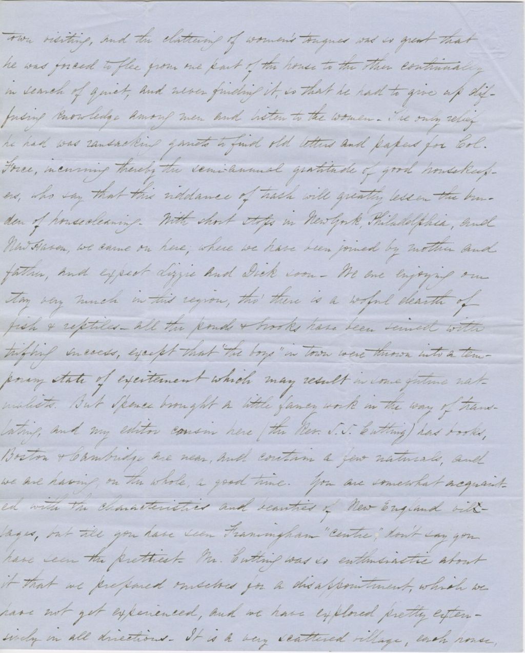 Miniature of Letter from MARY CHURCHILL BAIRD to CAROLINE CRANE MARSH, dated September 6, 1852.