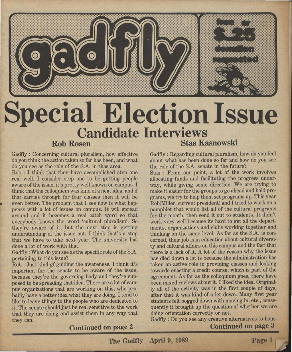 Miniature of The Gadfly : a UVM student newspaper, vol. 04, Special