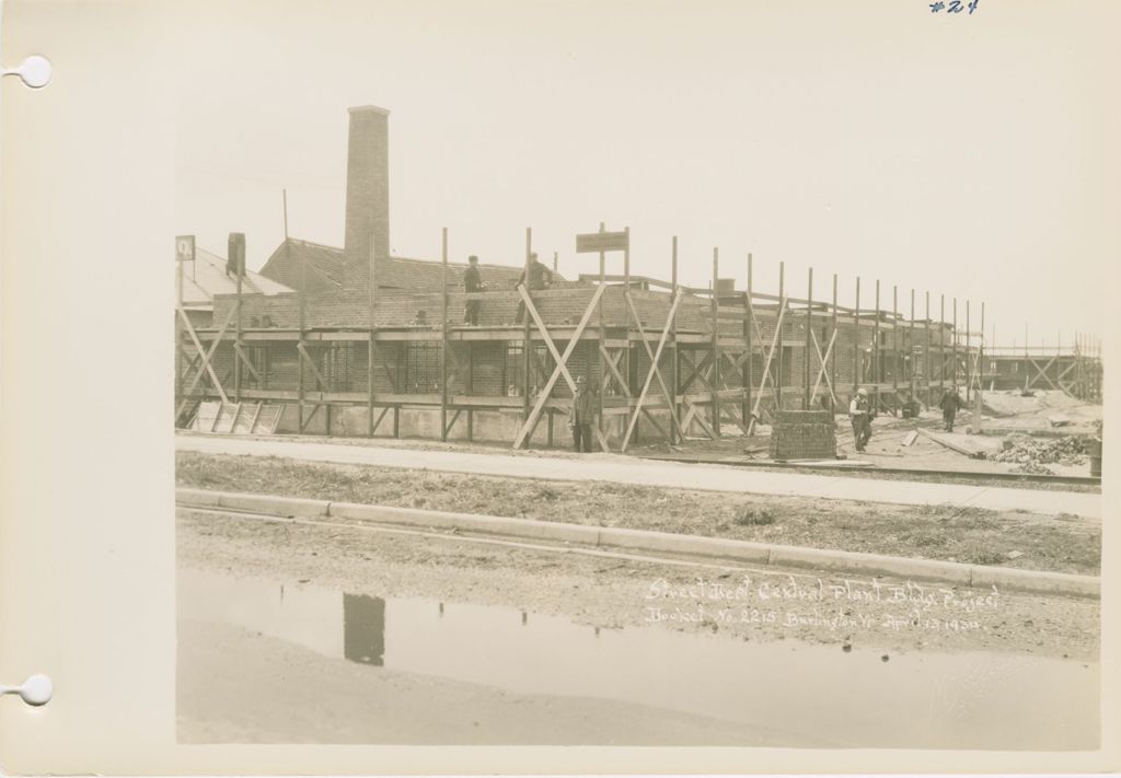 Miniature of Burlington Street Department Buildings - Construction of Building