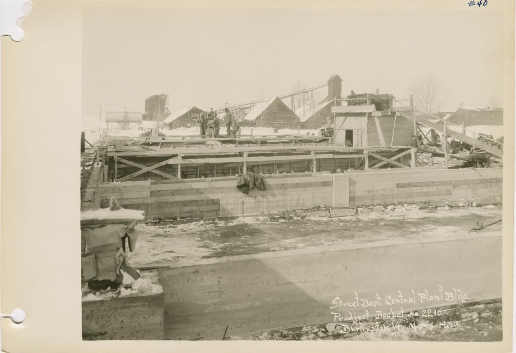 Miniature of Burlington Street Department Buildings - Construction of Building