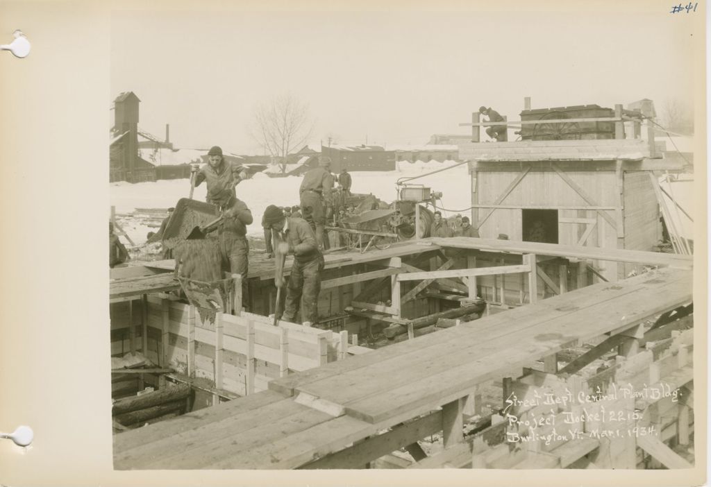 Miniature of Burlington Street Department Buildings - Construction of Building