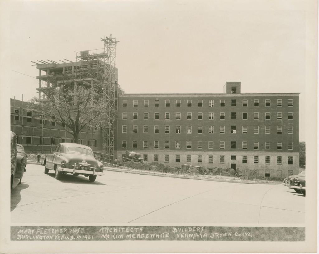 Miniature of Mary Fletcher Hospital, Burlington - Construction