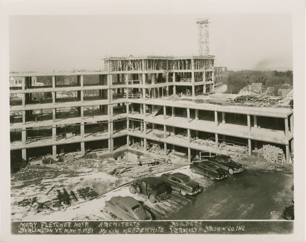 Miniature of Mary Fletcher Hospital, Burlington - Construction