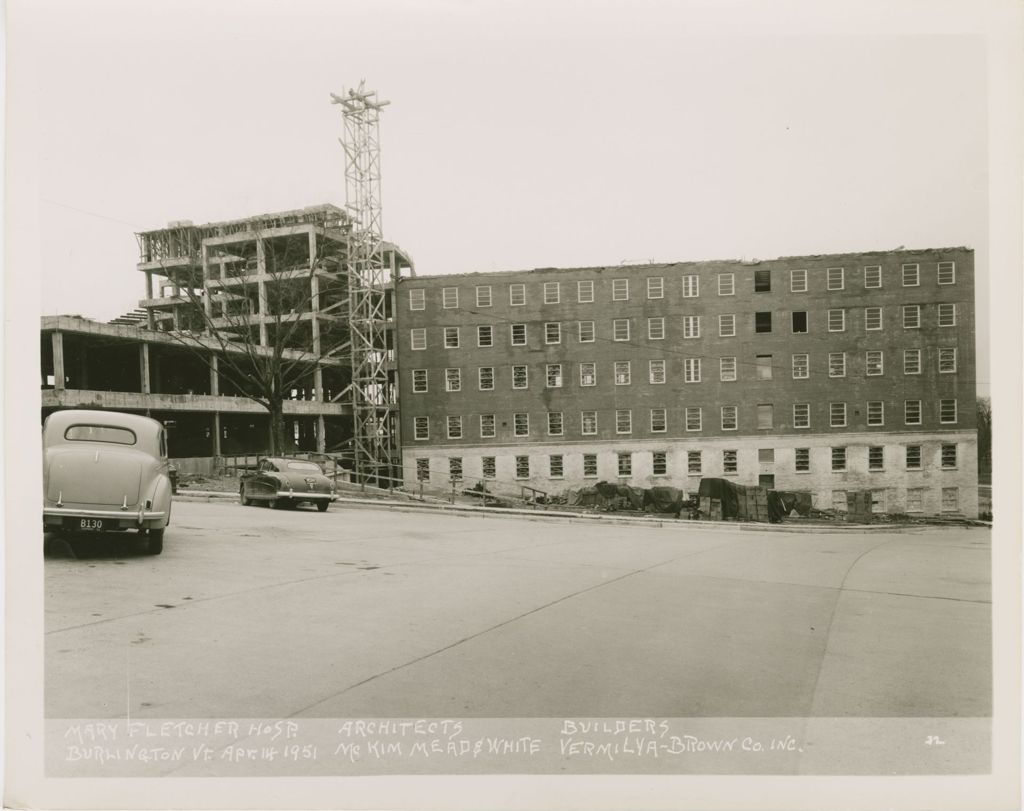 Miniature of Mary Fletcher Hospital, Burlington - Construction