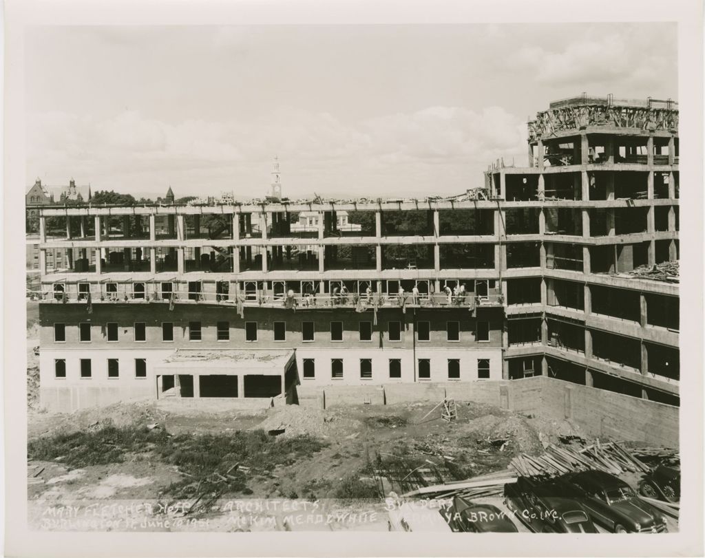 Miniature of Mary Fletcher Hospital, Burlington - Construction