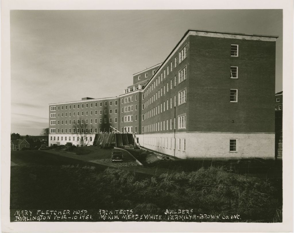 Miniature of Mary Fletcher Hospital, Burlington - Construction