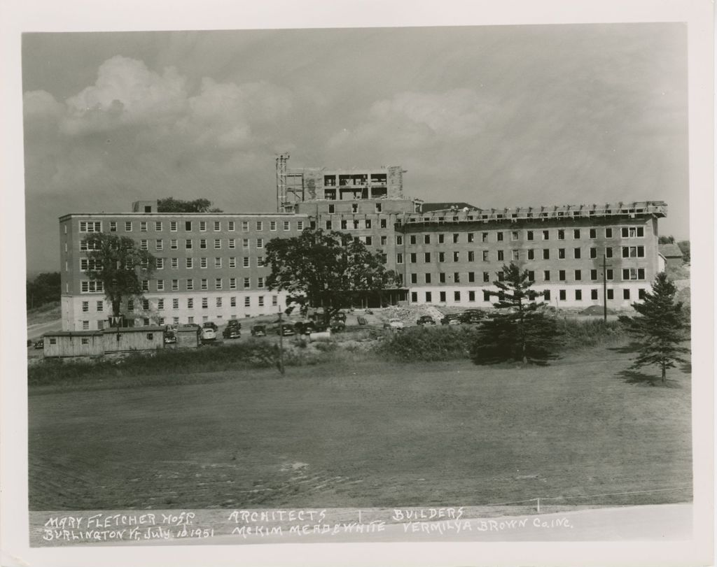 Miniature of Mary Fletcher Hospital, Burlington - Construction