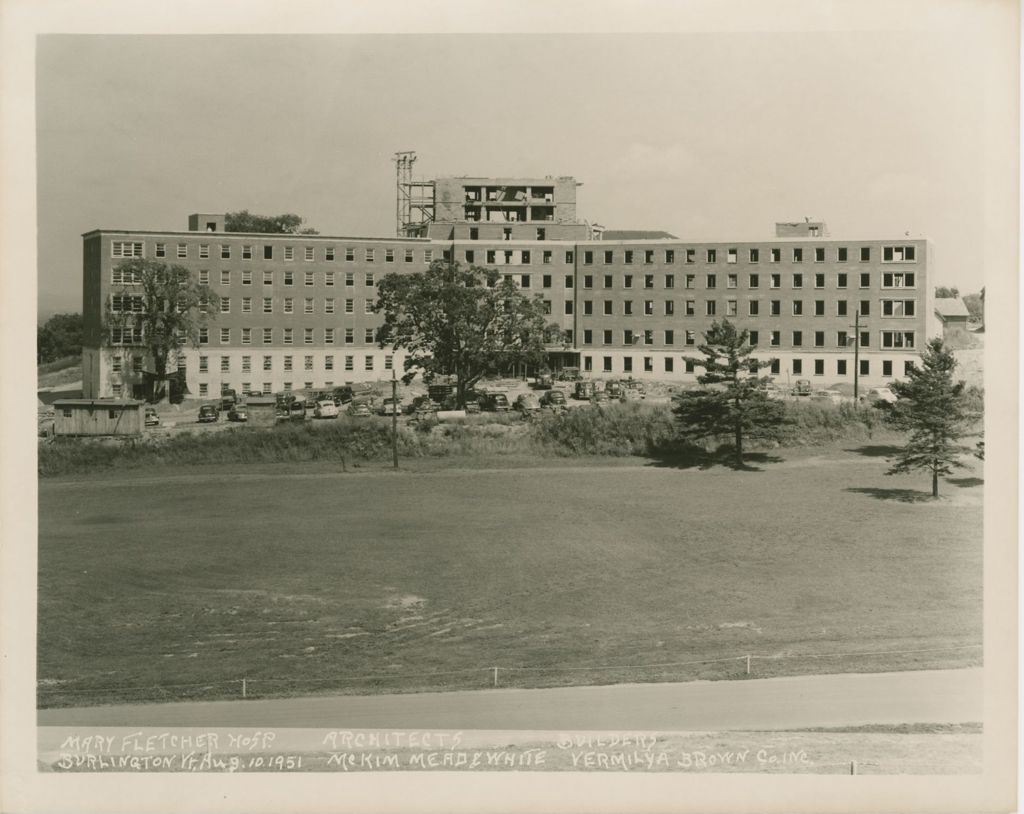 Miniature of Mary Fletcher Hospital, Burlington - Construction