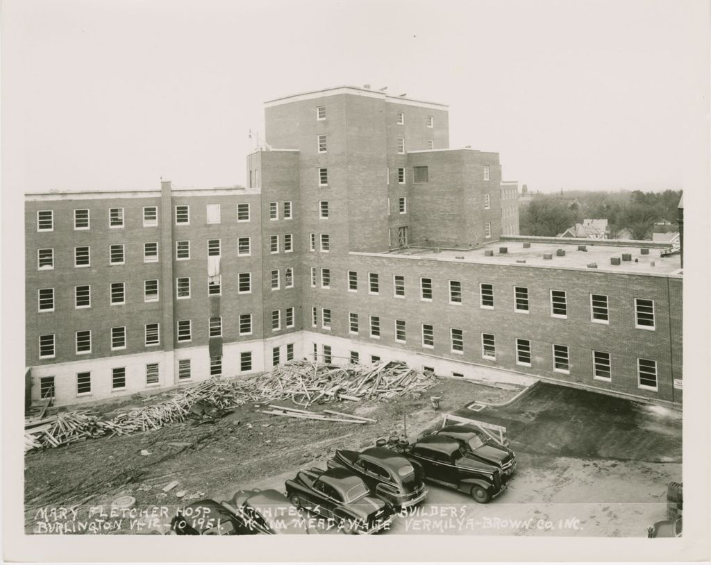 Miniature of Mary Fletcher Hospital, Burlington - Construction