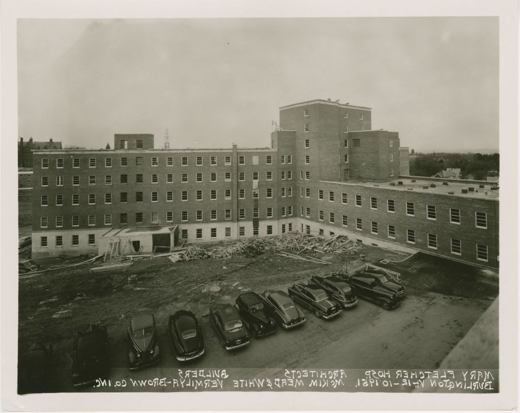 Miniature of Mary Fletcher Hospital, Burlington - Construction