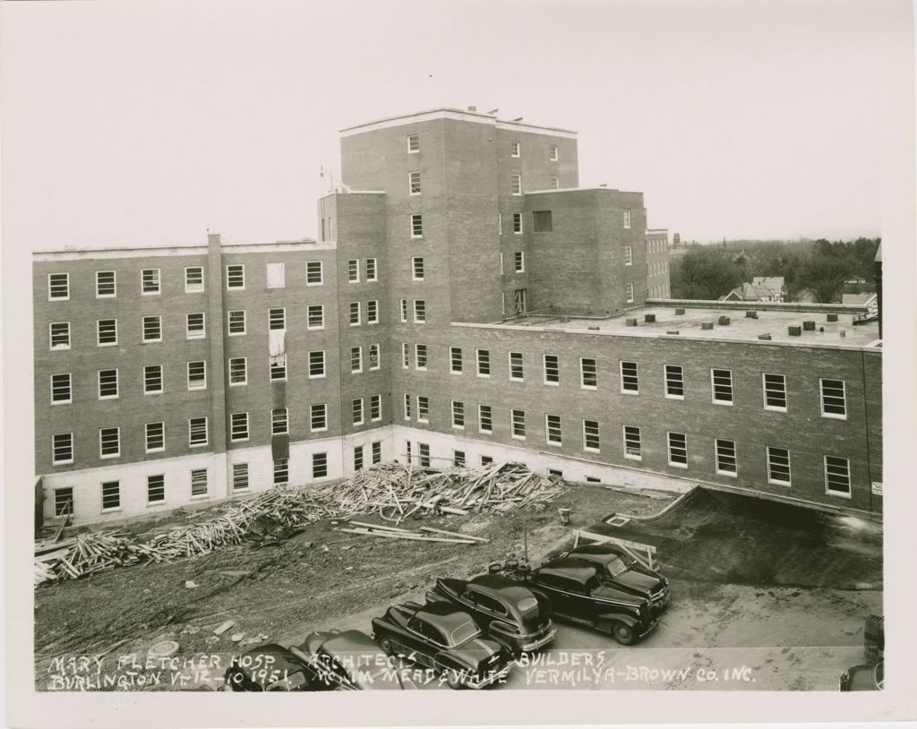 Miniature of Mary Fletcher Hospital, Burlington - Construction