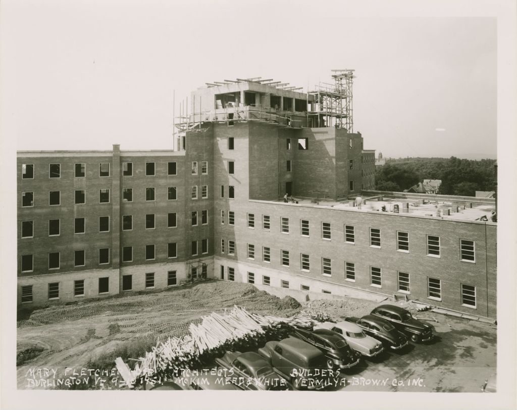 Miniature of Mary Fletcher Hospital, Burlington - Construction