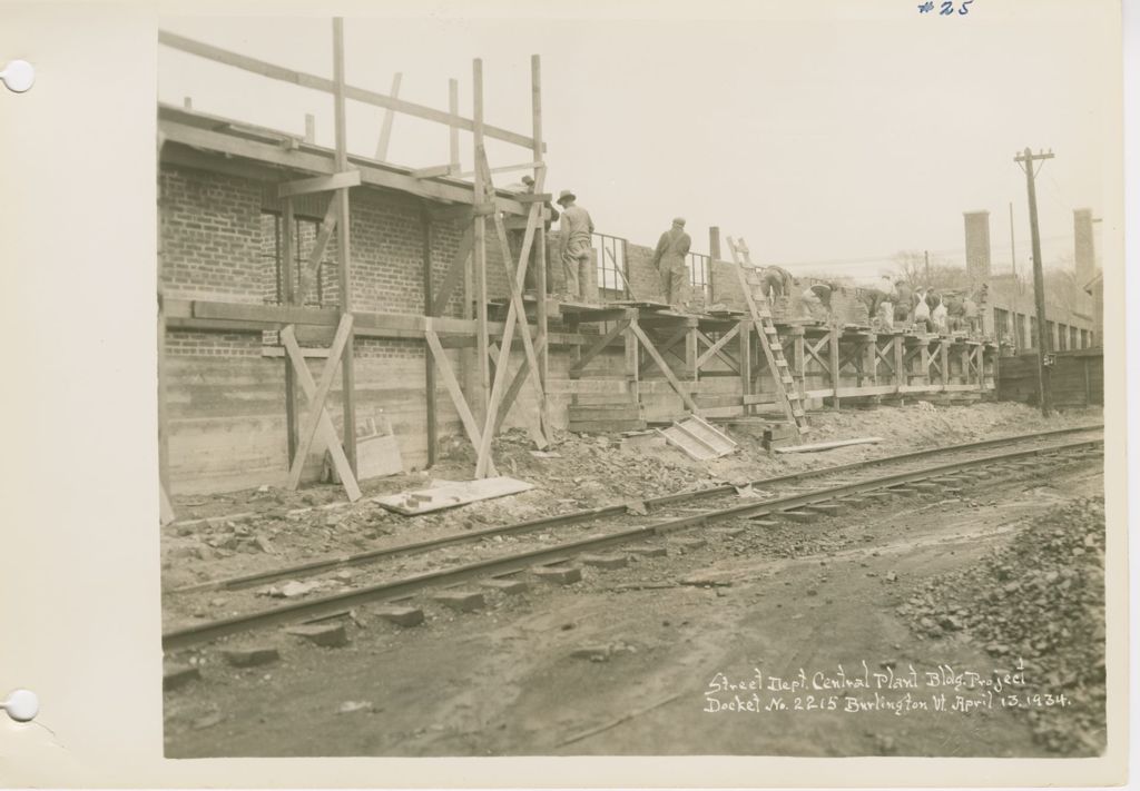 Miniature of Burlington Street Department Buildings - Construction of Building