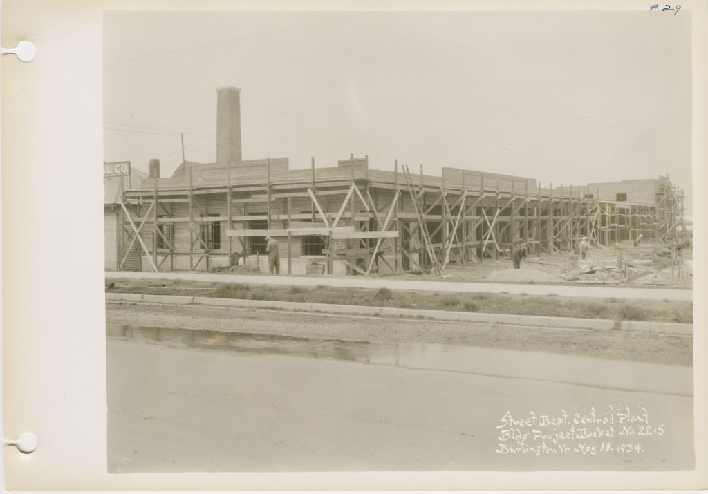 Miniature of Burlington Street Department Buildings - Construction of Building