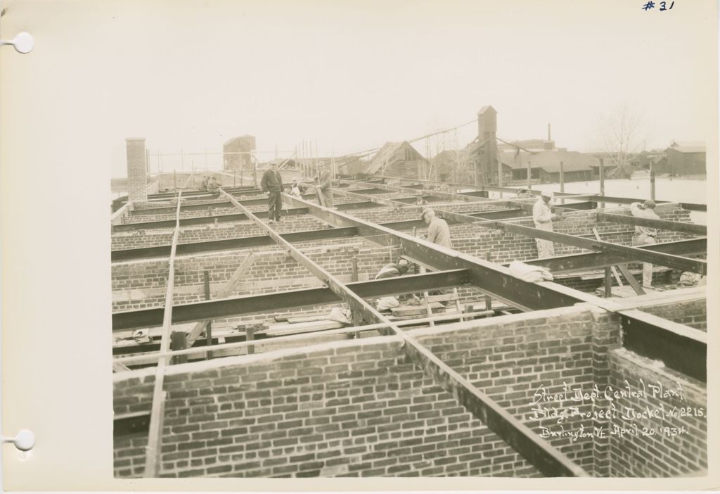 Miniature of Burlington Street Department Buildings - Construction of Building