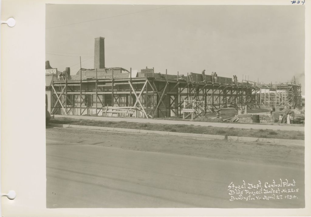 Miniature of Burlington Street Department Buildings - Construction of Building