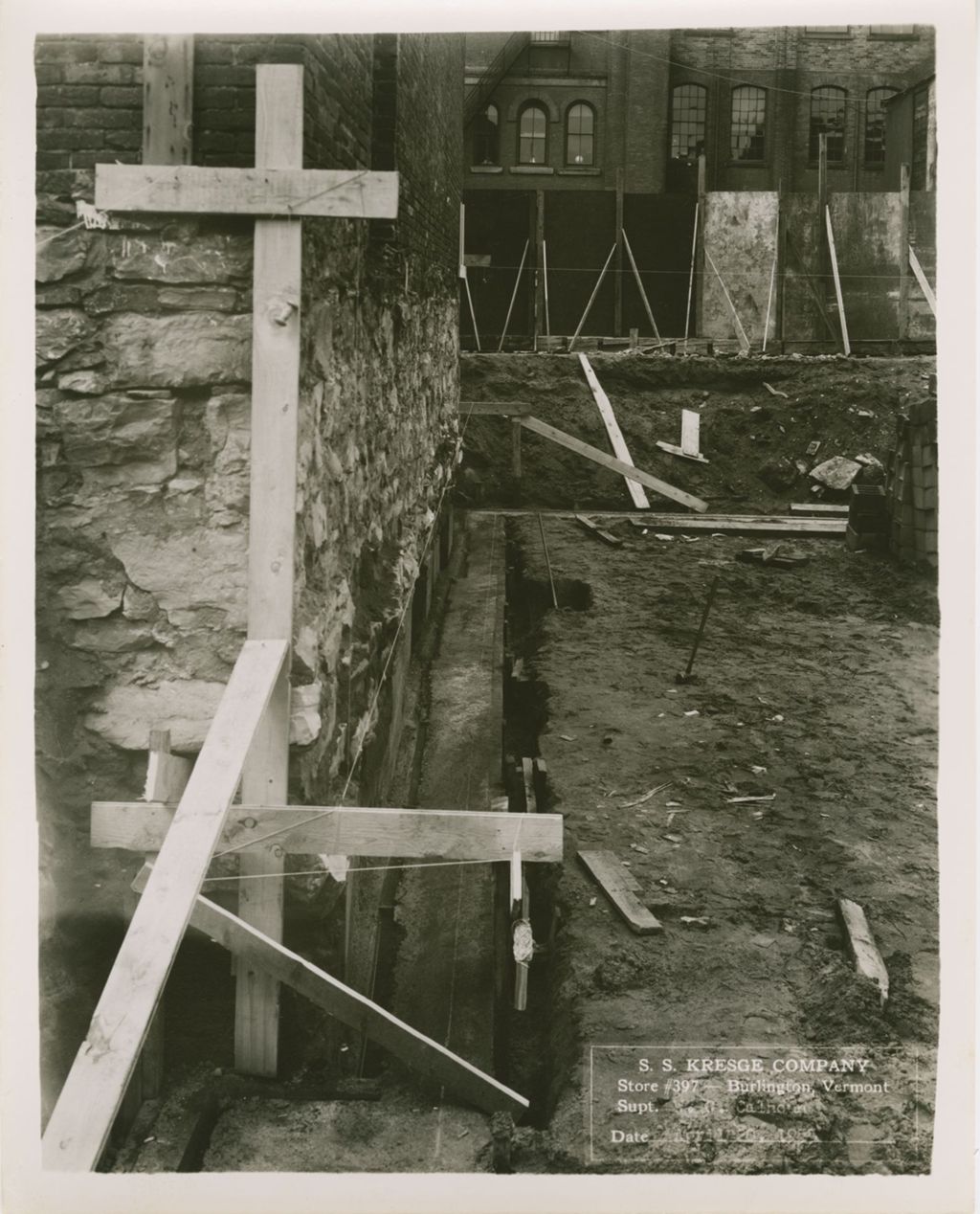 Miniature of Kresge's (Burlington Store) - exteriors, excavation, construction