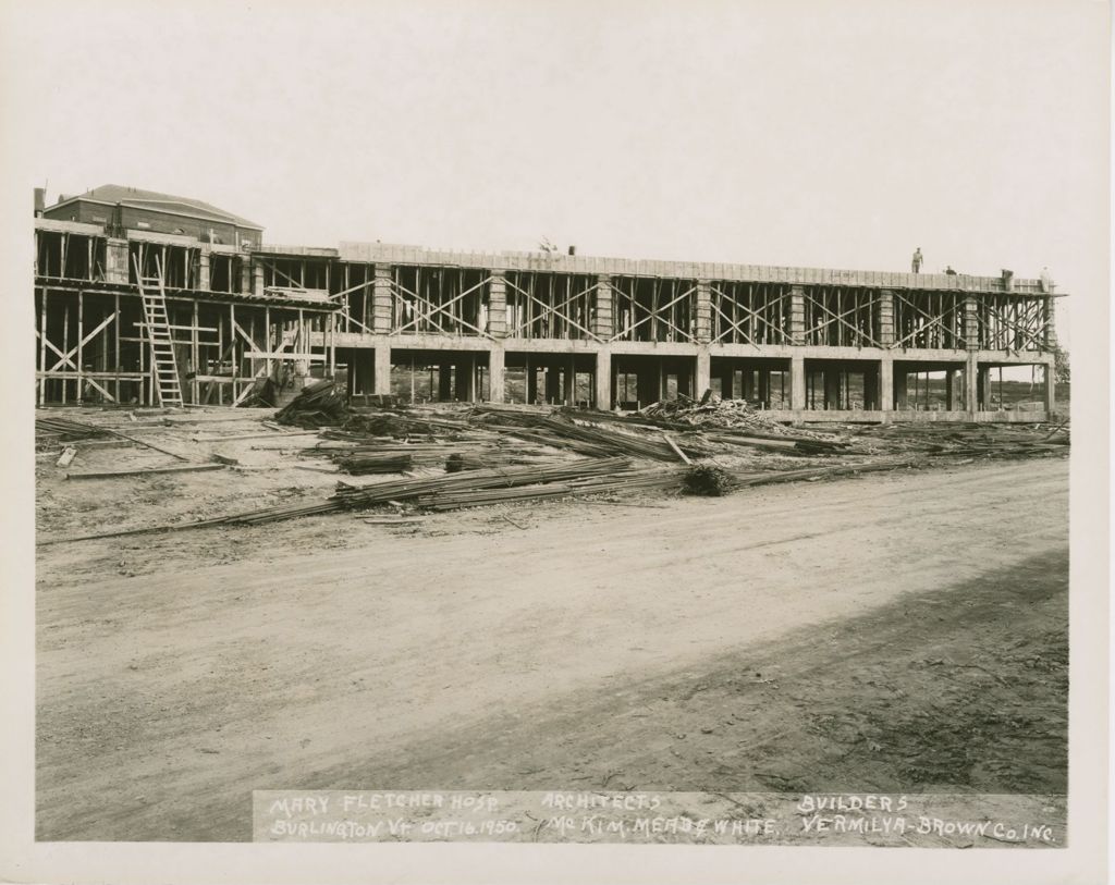 Miniature of Mary Fletcher Hospital, Burlington - Construction