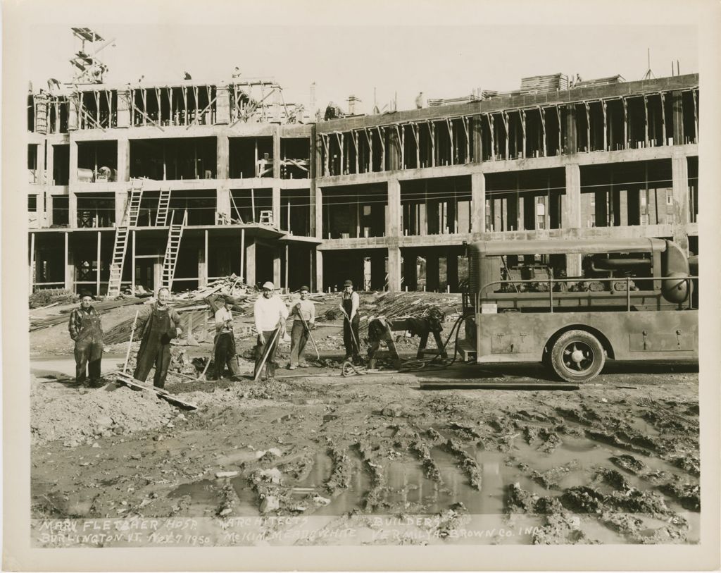 Miniature of Mary Fletcher Hospital, Burlington - Construction