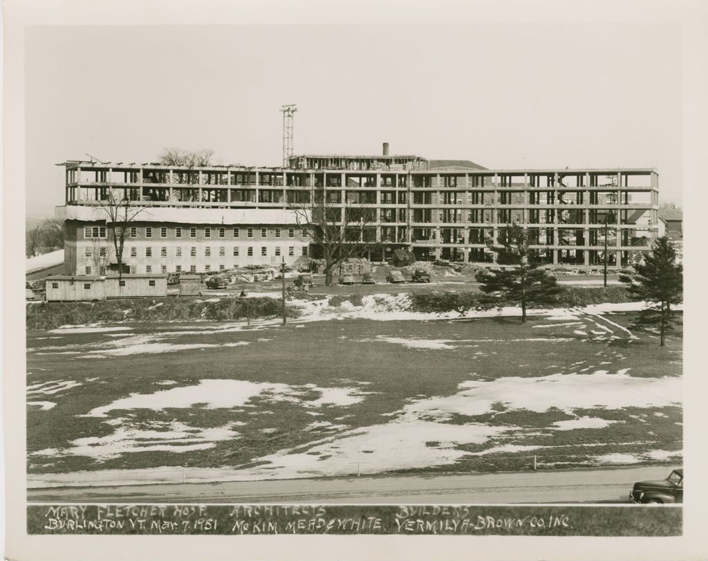 Miniature of Mary Fletcher Hospital, Burlington - Construction