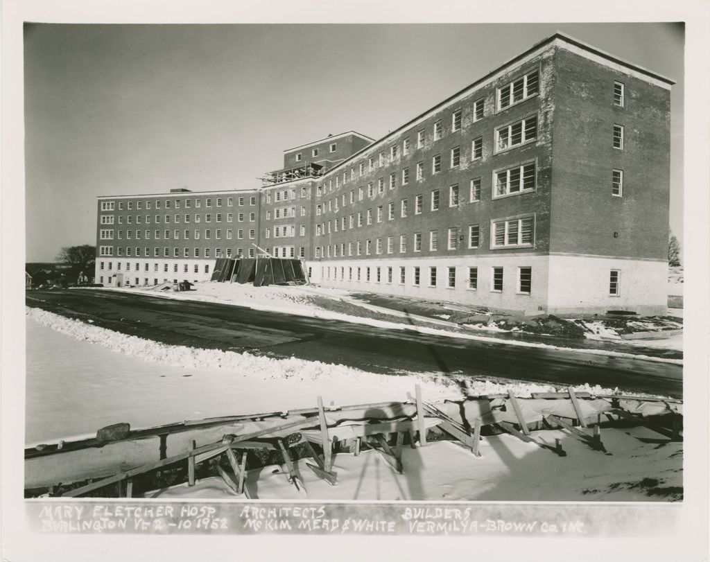 Miniature of Mary Fletcher Hospital, Burlington - Construction