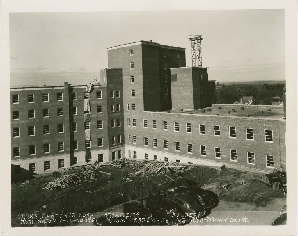 Miniature of Mary Fletcher Hospital, Burlington - Construction