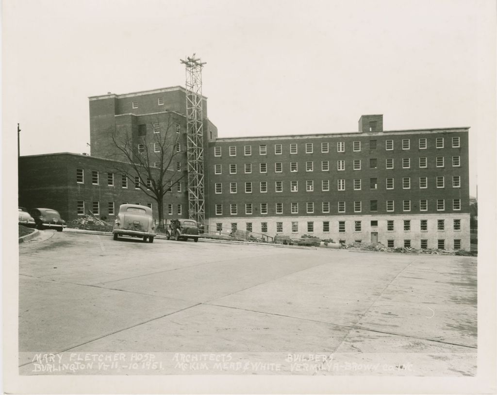 Miniature of Mary Fletcher Hospital, Burlington - Construction