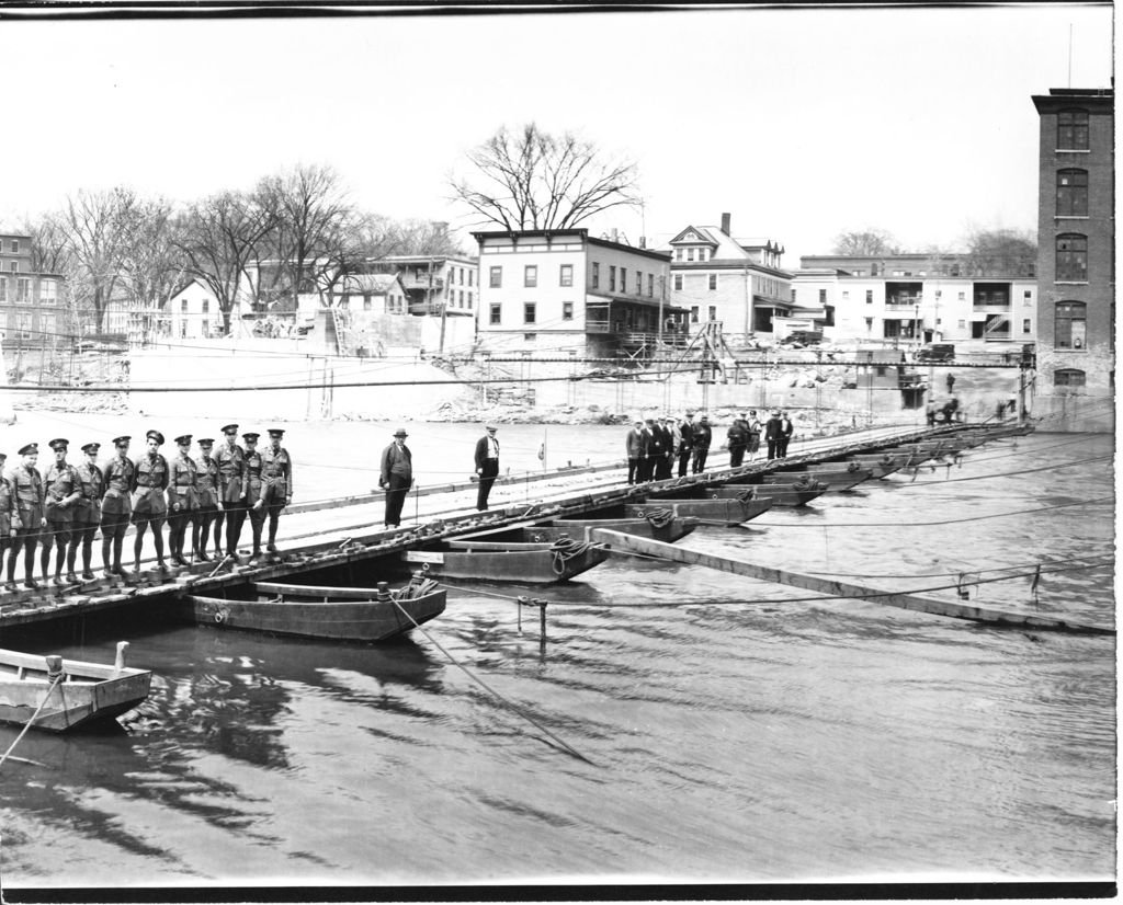 Miniature of Winooski and Burlington Mills (from Pontoon Bridge)