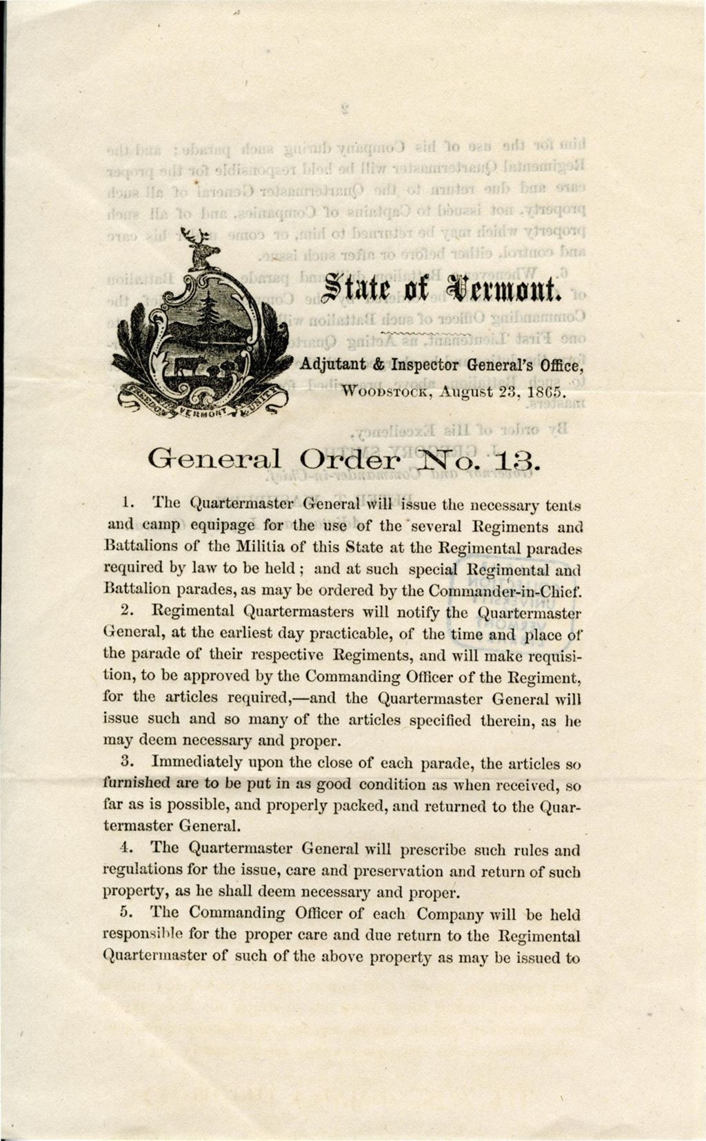 Miniature of General order no. 13