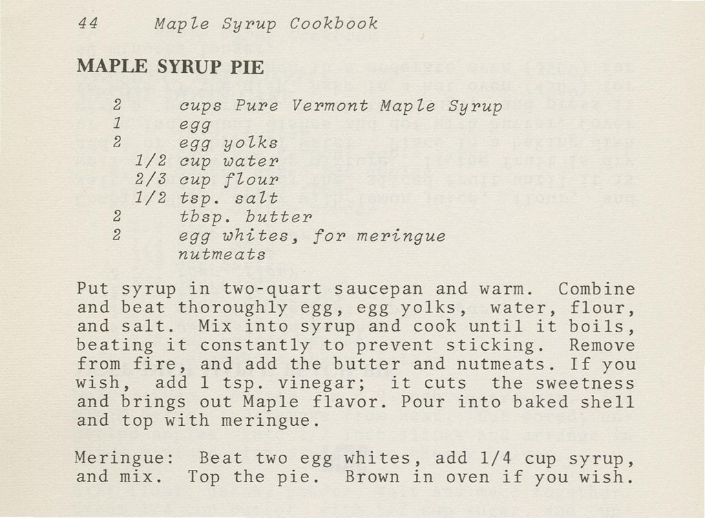 Miniature of Maple syrup pie