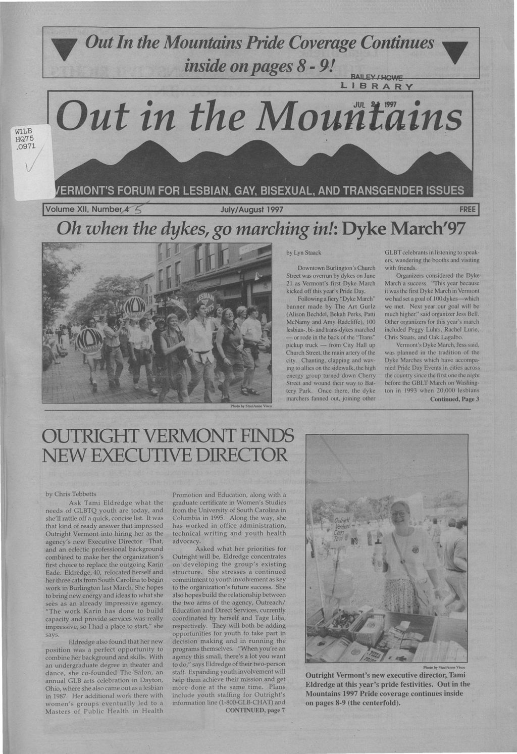 Miniature of Out in the Mountains, July - August, 1997