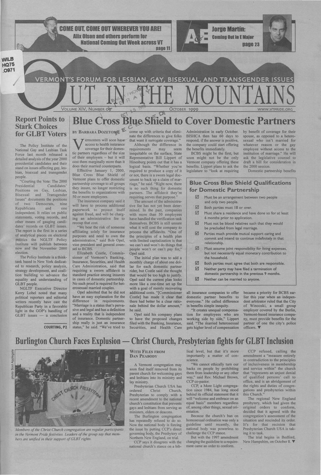 Miniature of Out in the Mountains, October, 1999