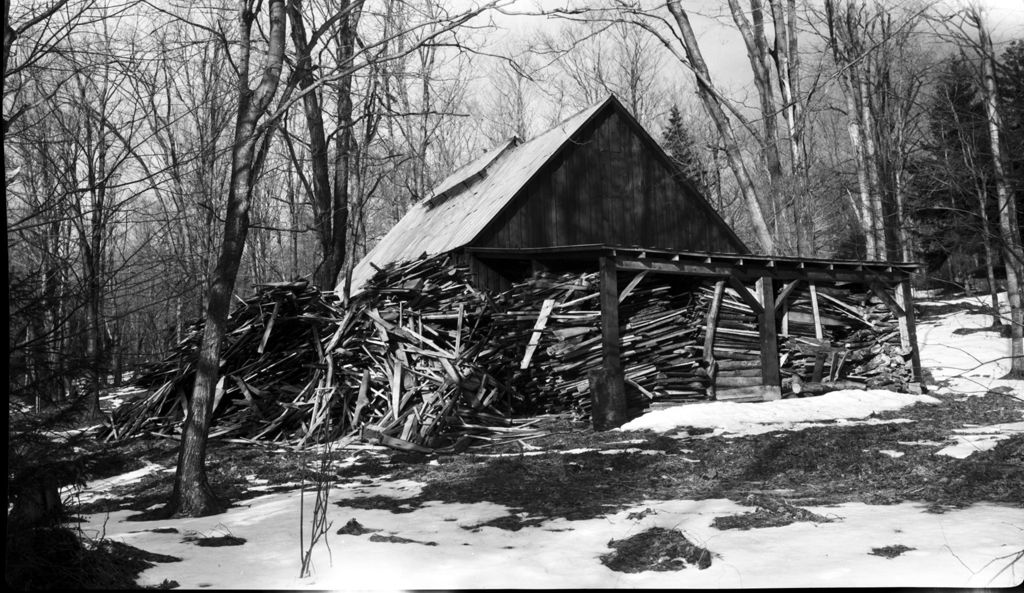 Miniature of Woodpile behind sugar house