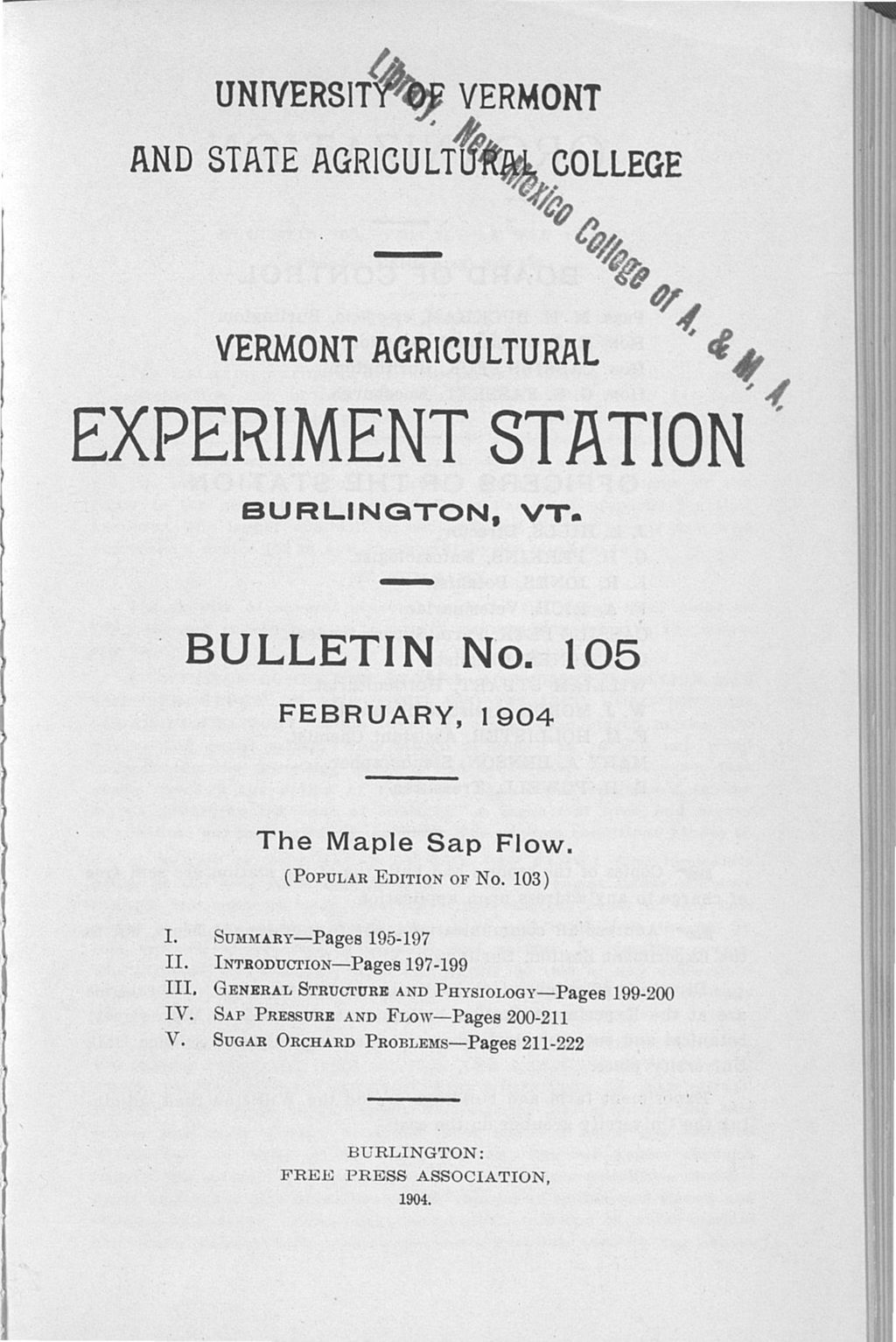 Miniature of The maple sap flow : (Popular edition of no. 103)