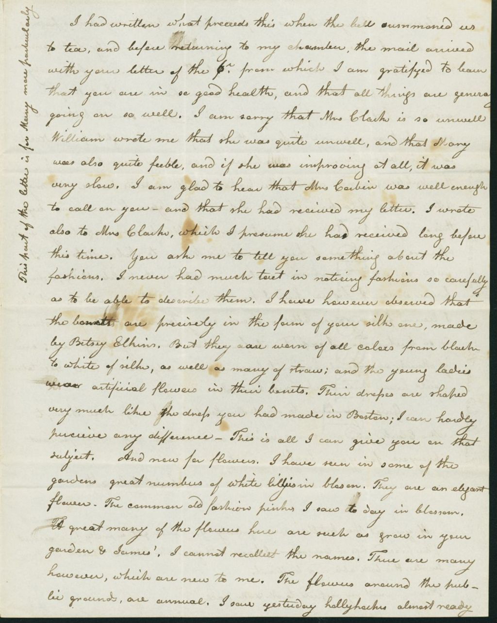 Miniature of Letter to Nathan and Mary Hill, June 11, 1842