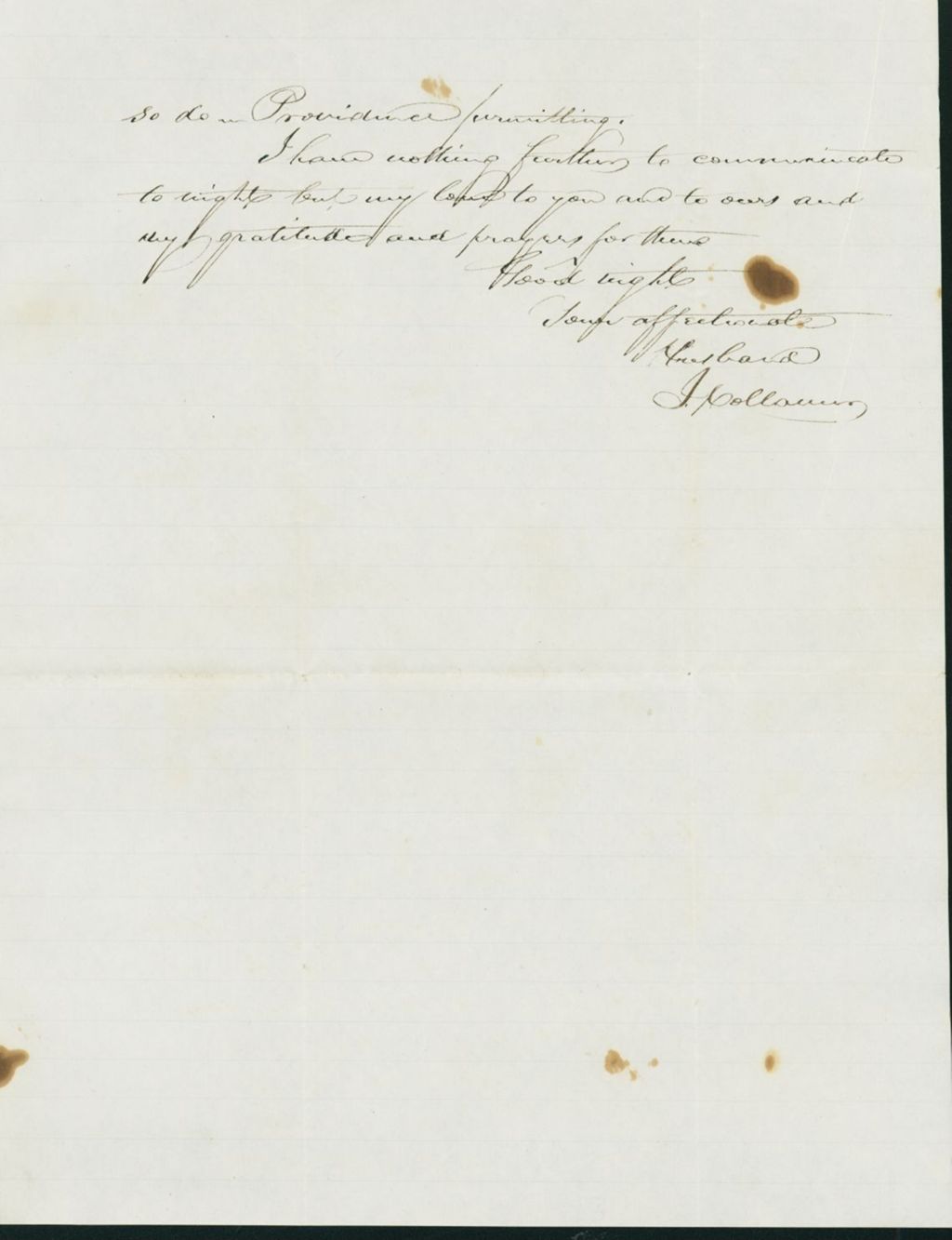 Miniature of Letter to Mary N. Collamer, February 7, 1848