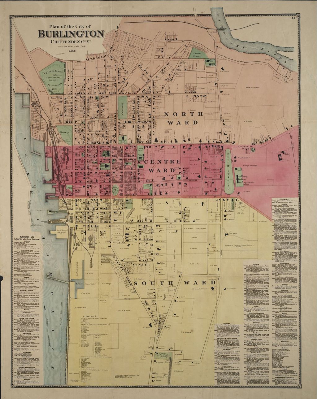 Miniature of Plan of the City of Burlington , Chittenden Co., Vt