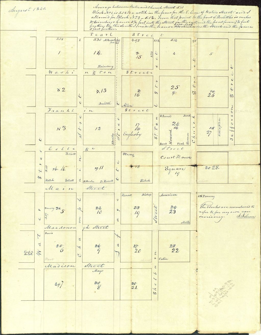 Miniature of Burlington Village, August 1840