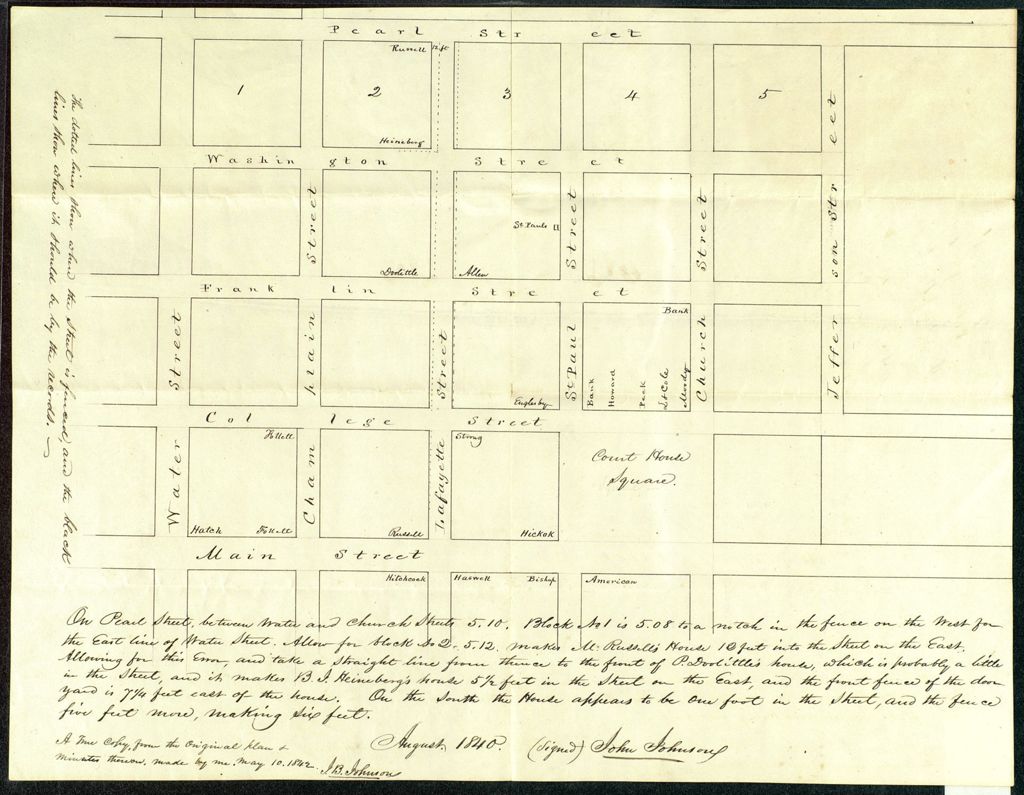 Miniature of Burlington Village for Doctor B. J. Heineberg, August, 1840 (1842 copy)