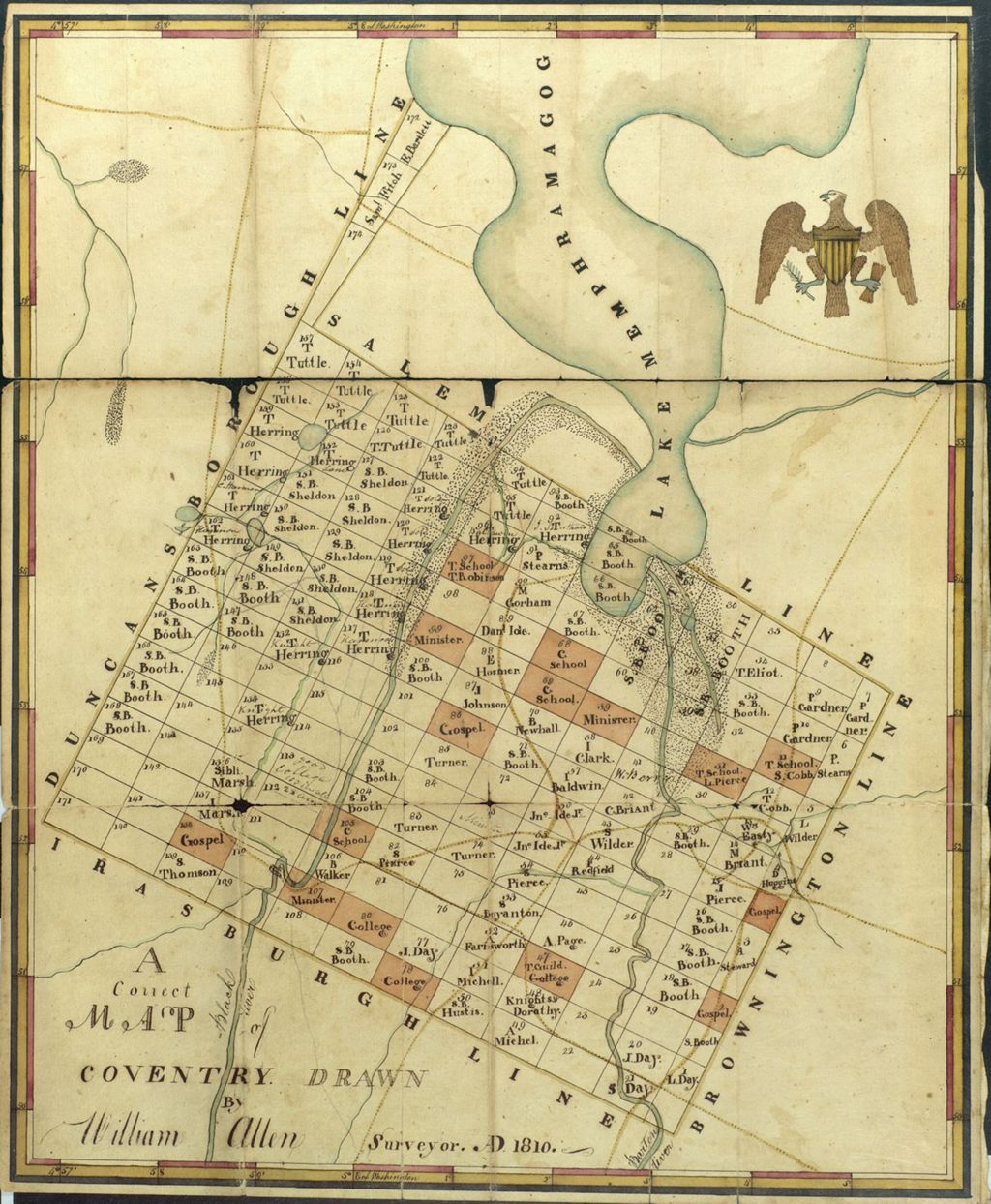 Miniature of A Correct Map of Coventry Drawn By William Allen, Surveyor, 1810