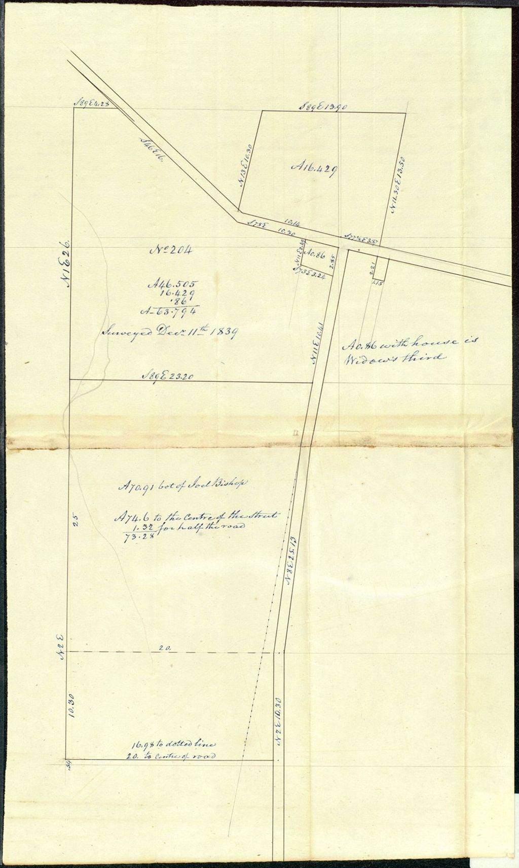 Miniature of Burlington: C. P. Brown and Seth Bishop's land, undated